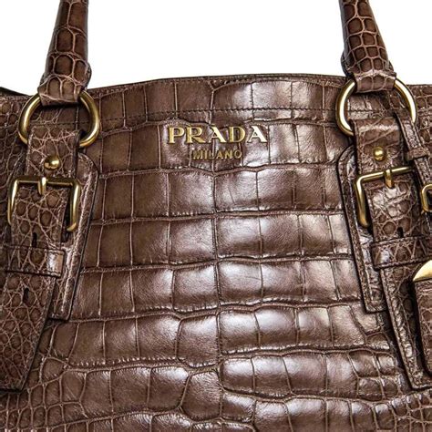 prada crocodile bag 1st dibs|Prada alligator bag.